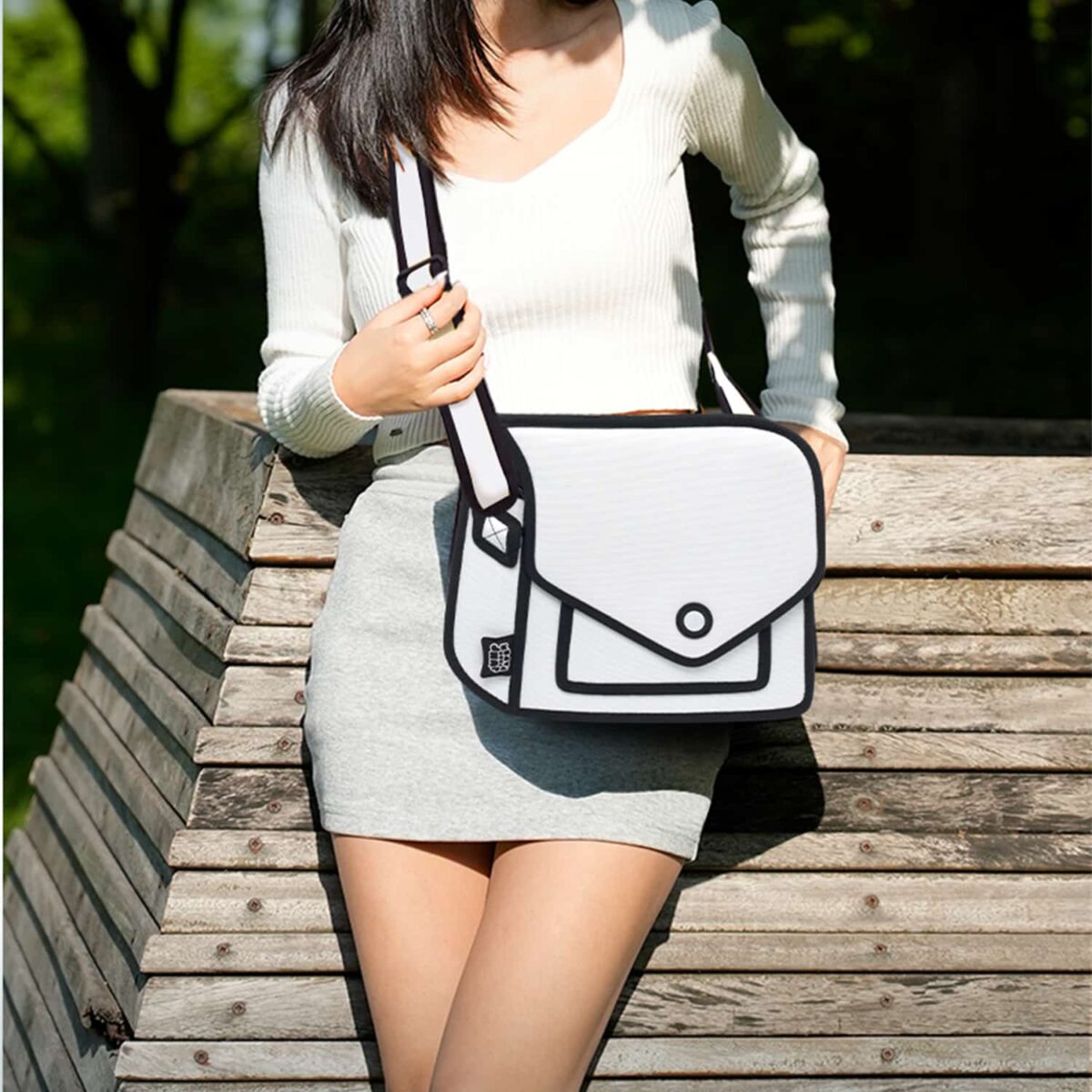 Giggle 2D Cartoon Shoulder Bag – Adjustable Strap - Image 3