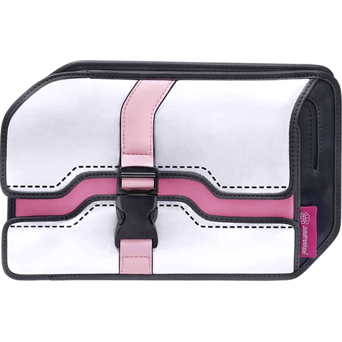 Neo Box – Metallic Silver and Pink Crossbody - Image 4
