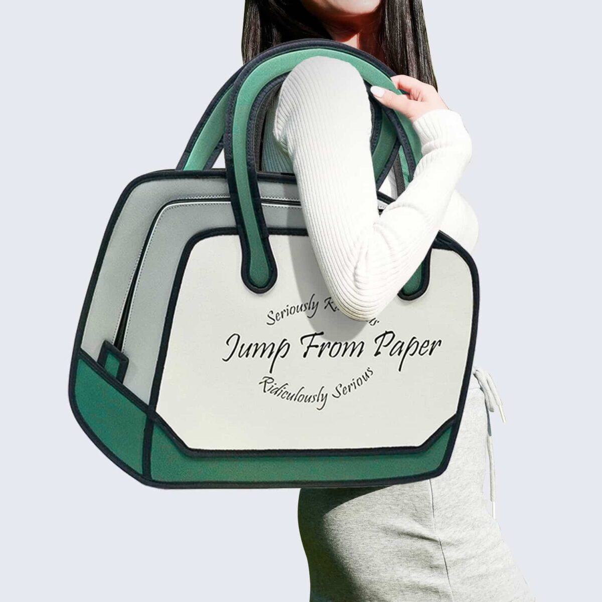 Play Harder-2D Cartoon Handbag - Image 3