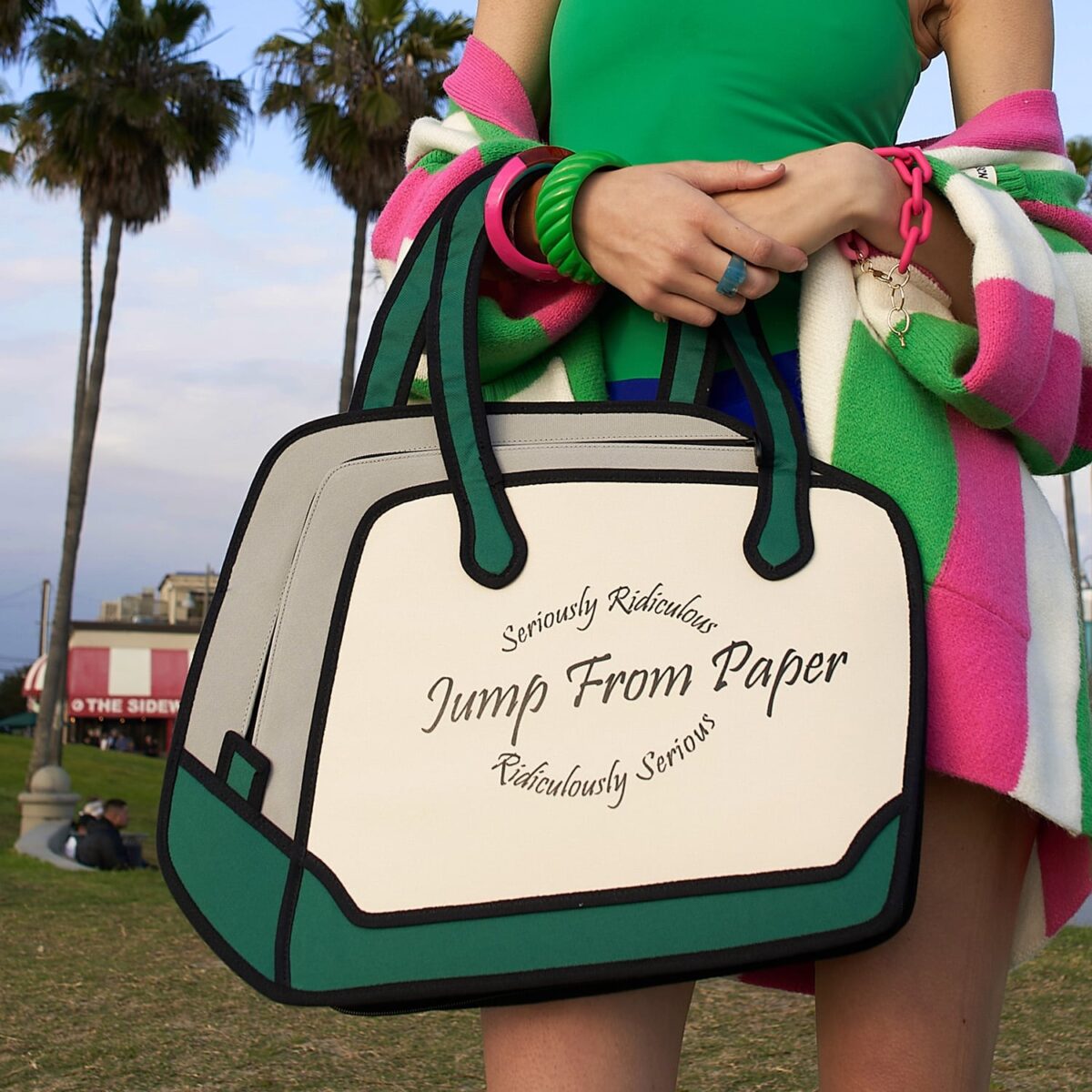 Play Harder-2D Cartoon Handbag - Image 2