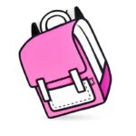 Classic Spaceman Cartoon Backpack – Fun 2D Bag - Image 3