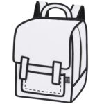 Classic Spaceman Cartoon Backpack – Fun 2D Bag
