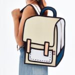 Classic Spaceman Cartoon Backpack – Fun 2D Bag - Image 2