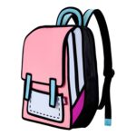 Wide Spaceman Cartoon Backpack – Fun 2D Bag - Image 2